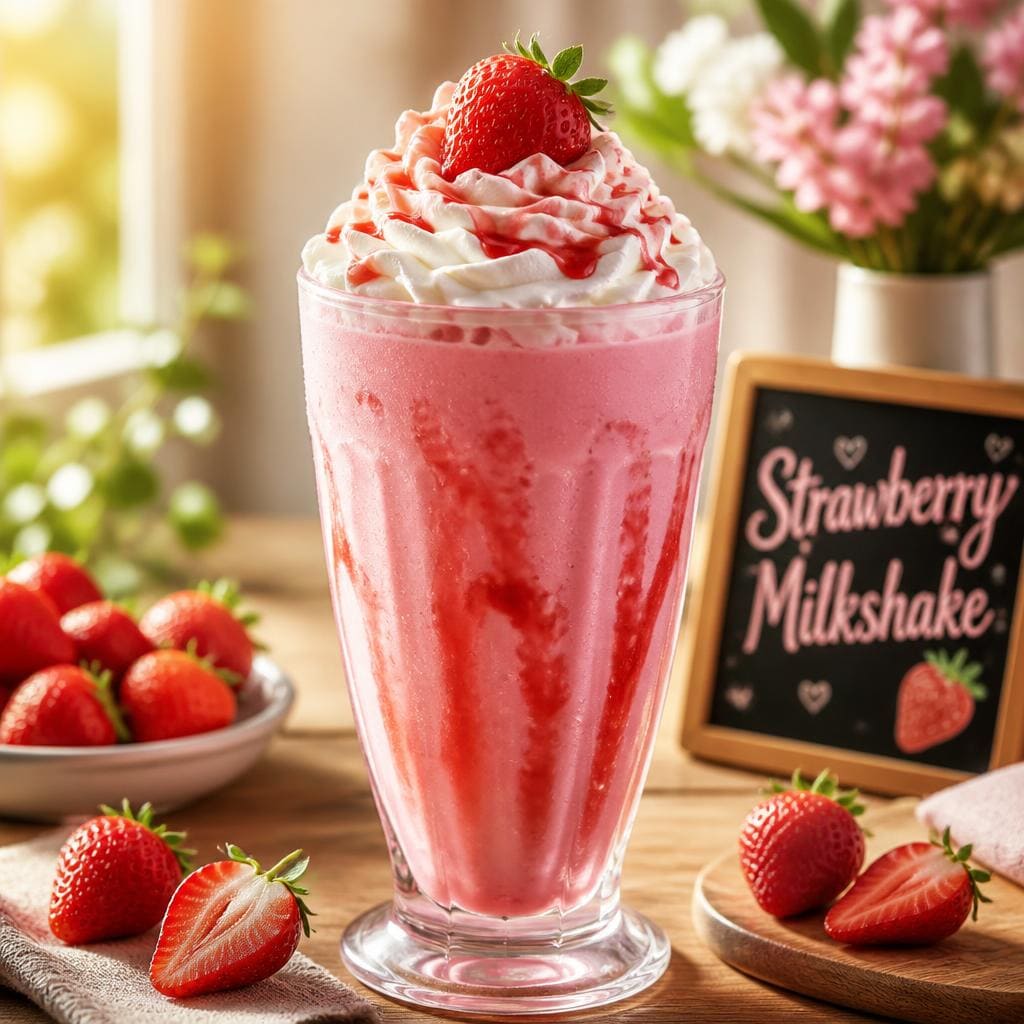 Milkshake Strawberry dengan rasa stroberi creamy khas Waroeng Steak & Shake